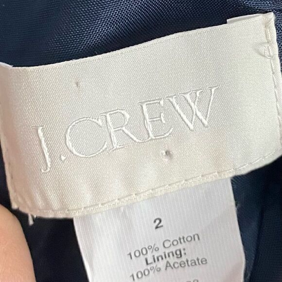 J. Crew Navy V -Neck Wrap Mini Dress Size 2 business casual excellent condition - Picture 6 of 11